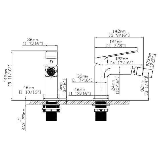 Смеситель для биде Qtap Capricorn Chrome (k26) QTCAP2060102C48223 Киев