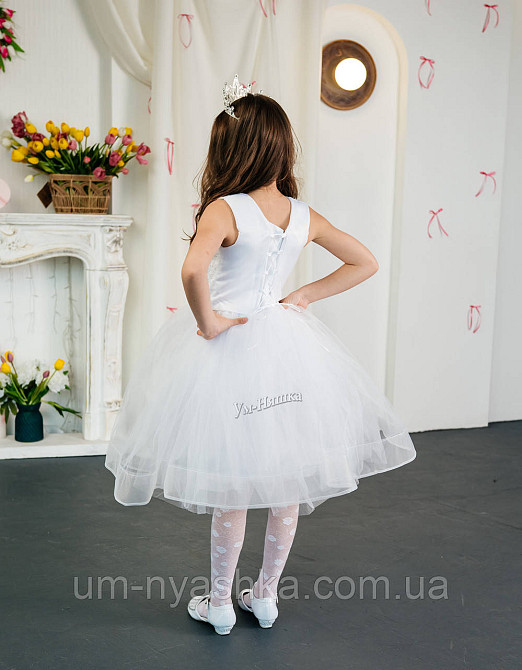 Святкова пишна біла сукня для дівчинки Кривий Ріг - фото 3
