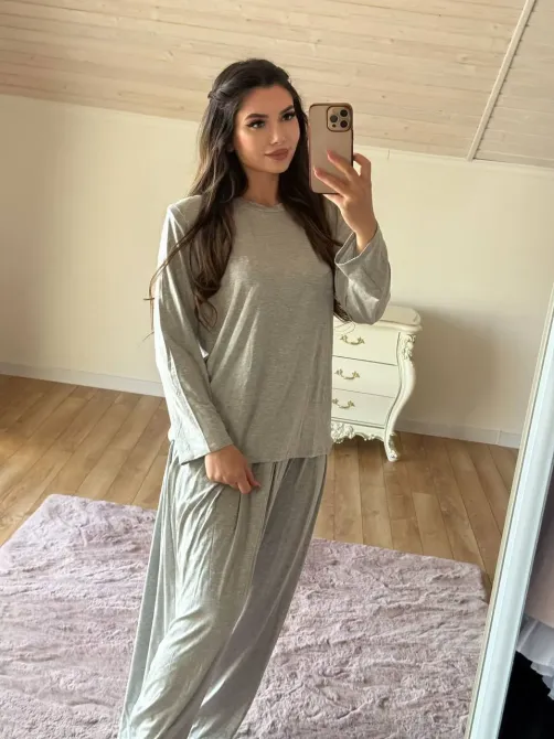 Женский костюм из вискозы оверсайз — базовый комплект (длинный + брюки) Одесса - изображение 14