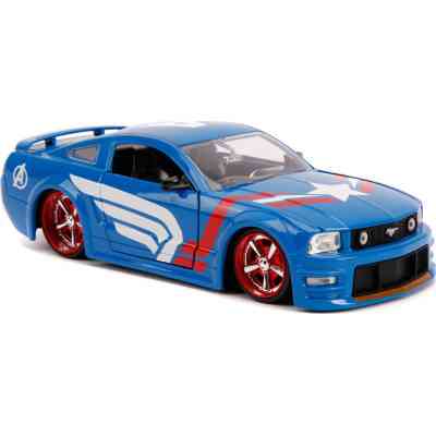 Машина Jada металлическая Марвел Мстители Ford Mustang GT (2006) + фигурка Капитана Америки 1:24 (253225007) Винница