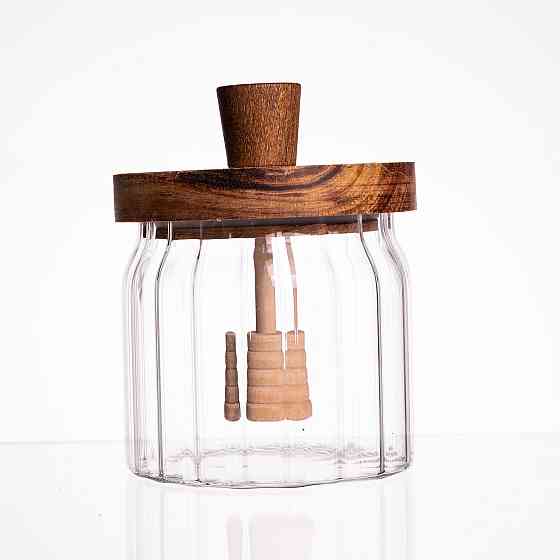 Медовниця скляна з кришкою і ложкою 320 (мл) 64486-4 Коломыя