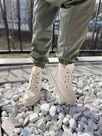 Черевики жіночі GREMMY бежеві натуральна шкіра висота 17 см розмір 39 (4330) Коломыя