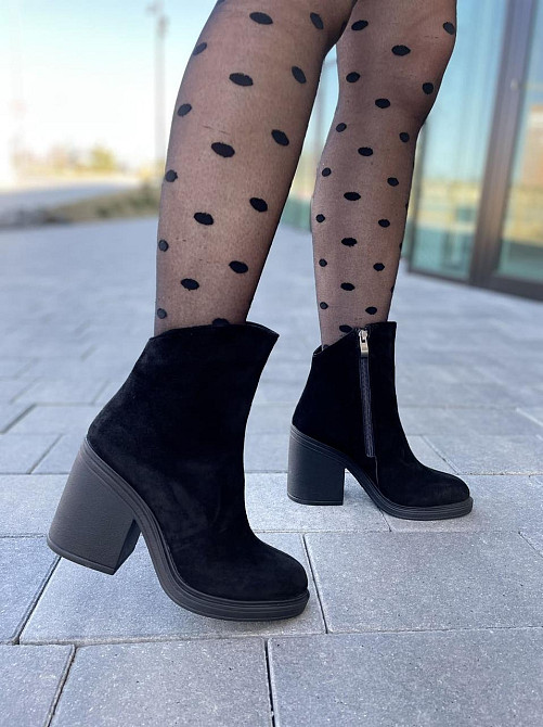 Lexi Черевики жіночі Lexi чорні натуральна замша каблук 9см (3048) 36р. Коломыя - изображение 5