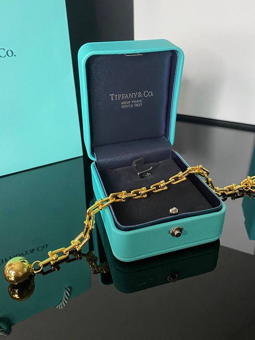 Браслет Тіффані ланцюг позолота 18К / гравірування Tiffany Одеса - фото 1