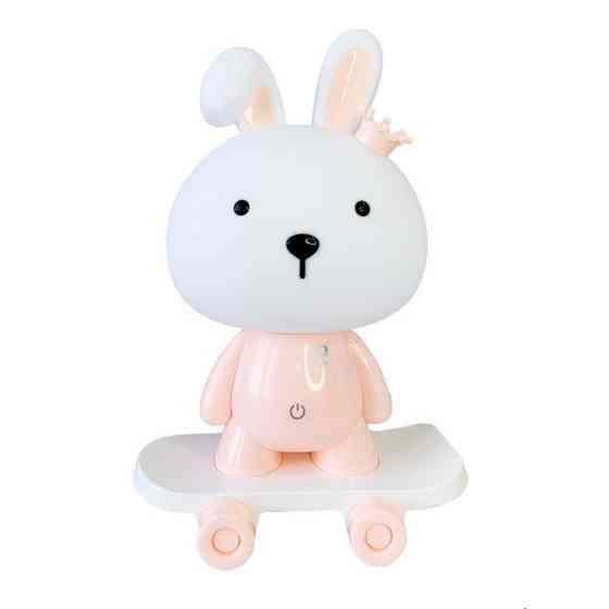 Нічник дитячий «Зайчик на скейті» MGZ-1407(Pink) живлення від USB Вінниця