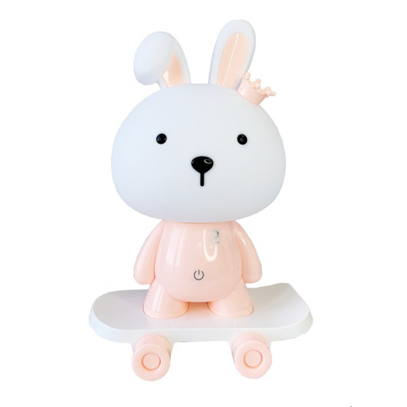 Нічник дитячий «Зайчик на скейті» MGZ-1407(Pink) живлення від USB Вінниця - фото 1