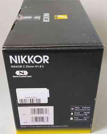 Объектив: Nikon Nikkir Z 35mm.f/1.8 S .Новий обєктив. Киев