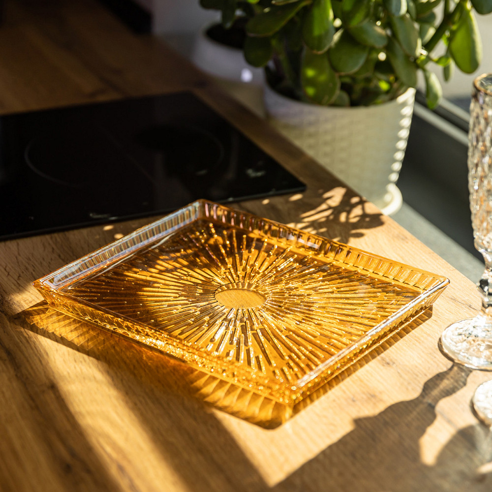 Блюдо для закусок скляне 24,5*20,5*2 см прямокутне HP-YH-54 Коломия - фото 6