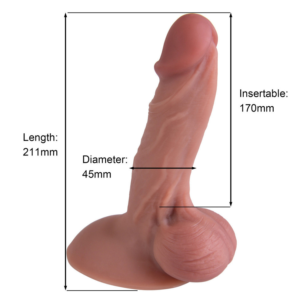 Фалоімітатор - Erospace Natural Play Silicone Dildo D4, 21 см Sex Aura Київ - фото 9