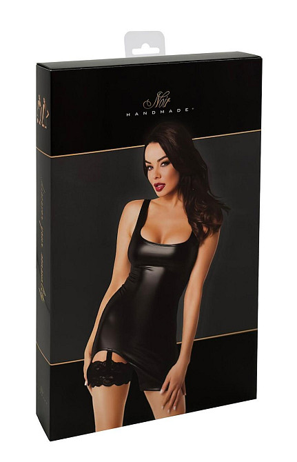 Платье Noir Handmade F344 Powerwetlook dress with garter - L Sex Aura Київ - фото 8