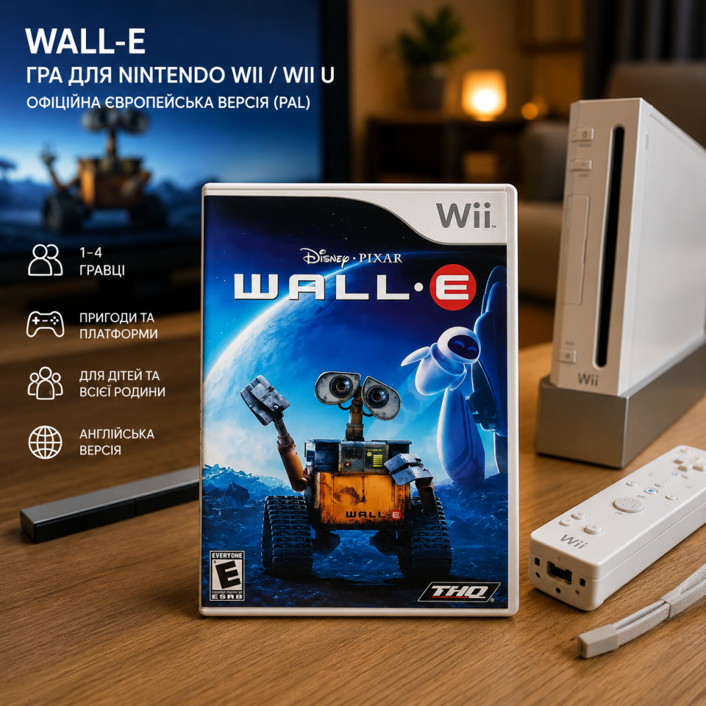 Гра WALL-E для Nintendo Wii / Wii U Europe (PAL), англійська версія, DVD, 1–4 гравці Київ - фото 2
