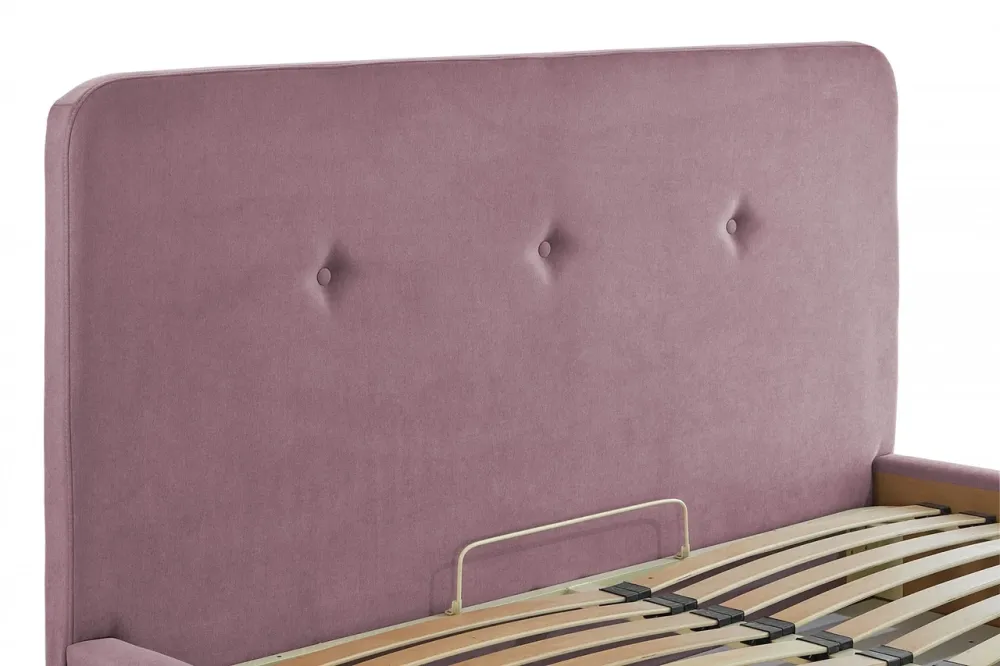 Ліжко Двоспальне Michelle VIP Wood На ніжках 160 х 200 см Fibril 24 A1 З додатковою металевою цільнозварною рамою Рожевий Київ - фото 4