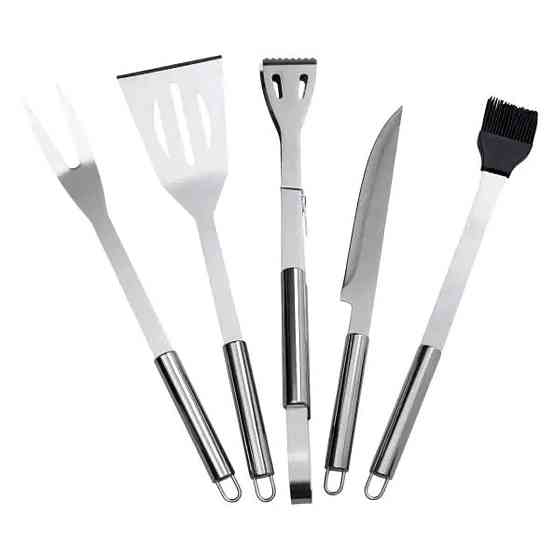 Набор аксессуаров для барбекю, мангала, гриля 5 предметов 40х10х5 см мангальные принадлежности HP-20-72 Киев