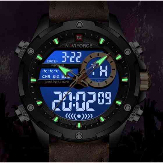 Тактические водостойкие кварцевые часы Naviforce Pride black Киев
