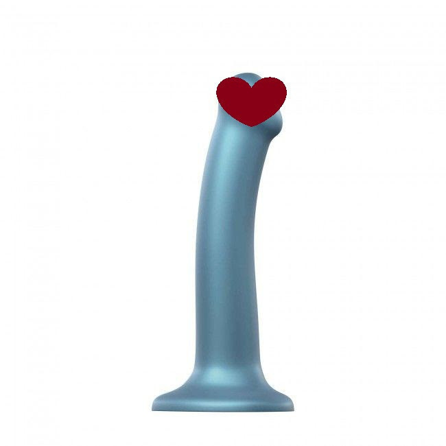 Насадка для страпона Strap-On-Me Mono Density Dildo Blue M, диам. 3,3см, однослойный силикон, гибкий Sex Aura Киев - изображение 1