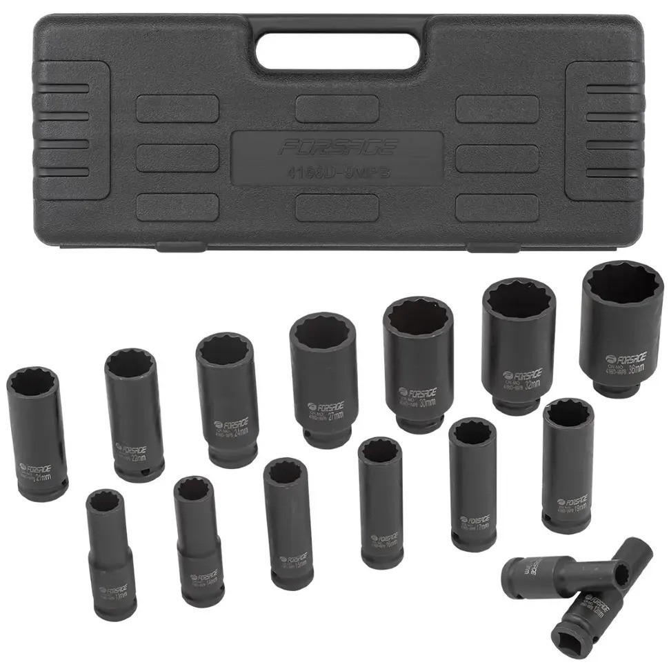 Набор головок ударных глубоких 15пр. 1/2