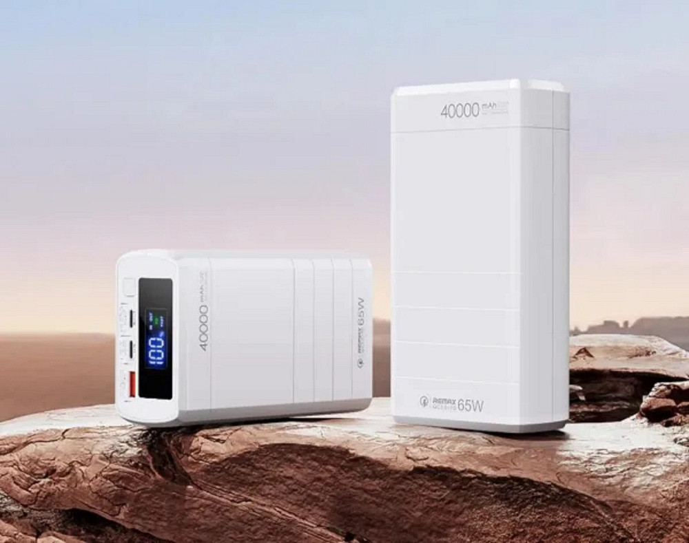 УМБ Power Bank Remax RPP-310 40000 mAh 65W USB Type-C швидке зарядження білий Київ - фото 3