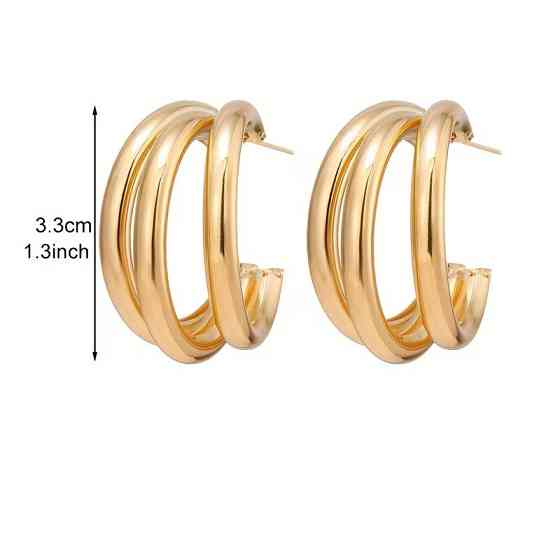 Серьги набор 5 пар в различных дизайнах золотистые,женская бижутерия серьги комплект из цинкового сплава Каменец-Подольский