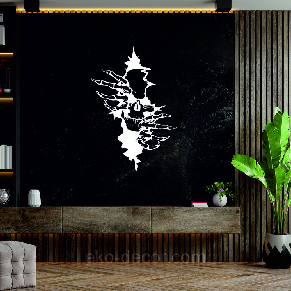 Декоративне настінне Панно «Скелет», Декор на стіну 50*34 см, Білий Київ - фото 6