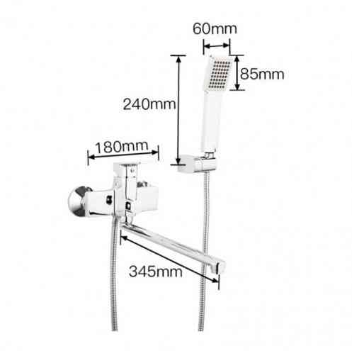 Змішувач для ванни з душовим гарнітуром Frap F2246 хром Київ