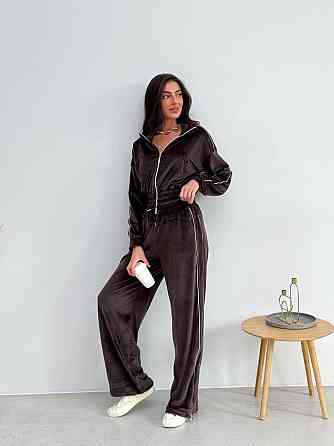 Велюровый костюм женский спортивный Шоколадный 48/52 Харьков