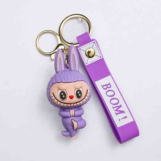 Дитячий брелок Beige Yoga 4×8 (см) для ключів, на сумку і рюкзак Фіолетовий HP-55-16V Коломия