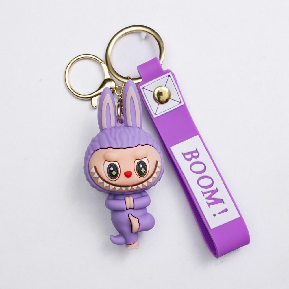 Дитячий брелок Beige Yoga 4×8 (см) для ключів, на сумку і рюкзак Фіолетовий HP-55-16V Коломия - фото 1