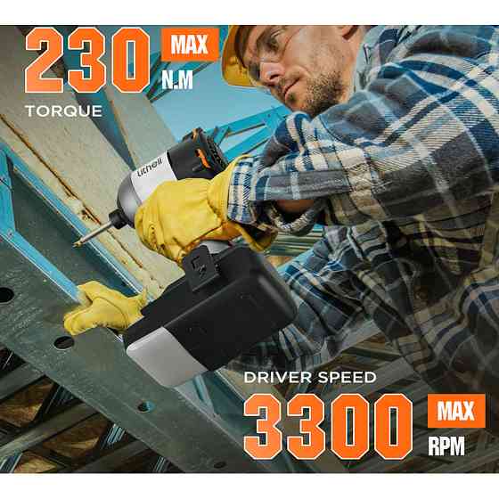 Акумуляторний ударний гвинтоверт Litheli безщітковий, живлення від павербанку (УМБ Litheli Power Bank 10000 mAh, 45 W, 2А в комплекті) Киев