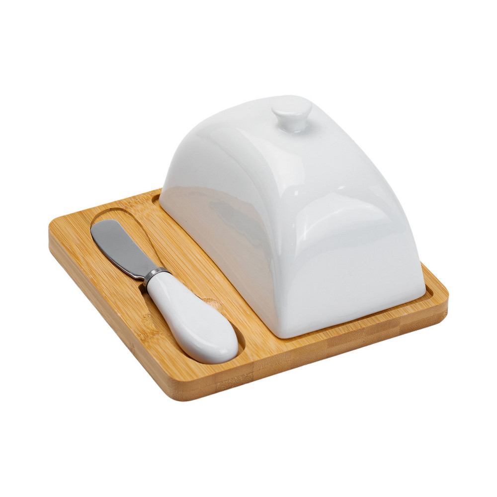 Фарфоровий маслянка з ножем на підставці 15 см Київ - фото 5