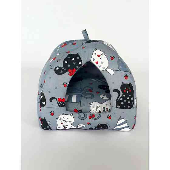 М'який будиночок для домашніх тварин собак та котів 1352 S (35*35*40см), Сірий Киев