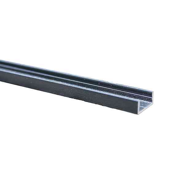 Комплект алюмінієвого профілю та матового розсіювача 2 м 14,6*6,6 мм, накладний, чорний Дніпро