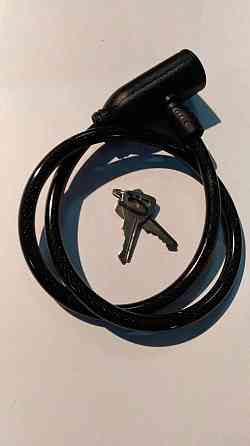 Замок на колесо (трос) (з ключем) (чорний) 60 см Мукачево