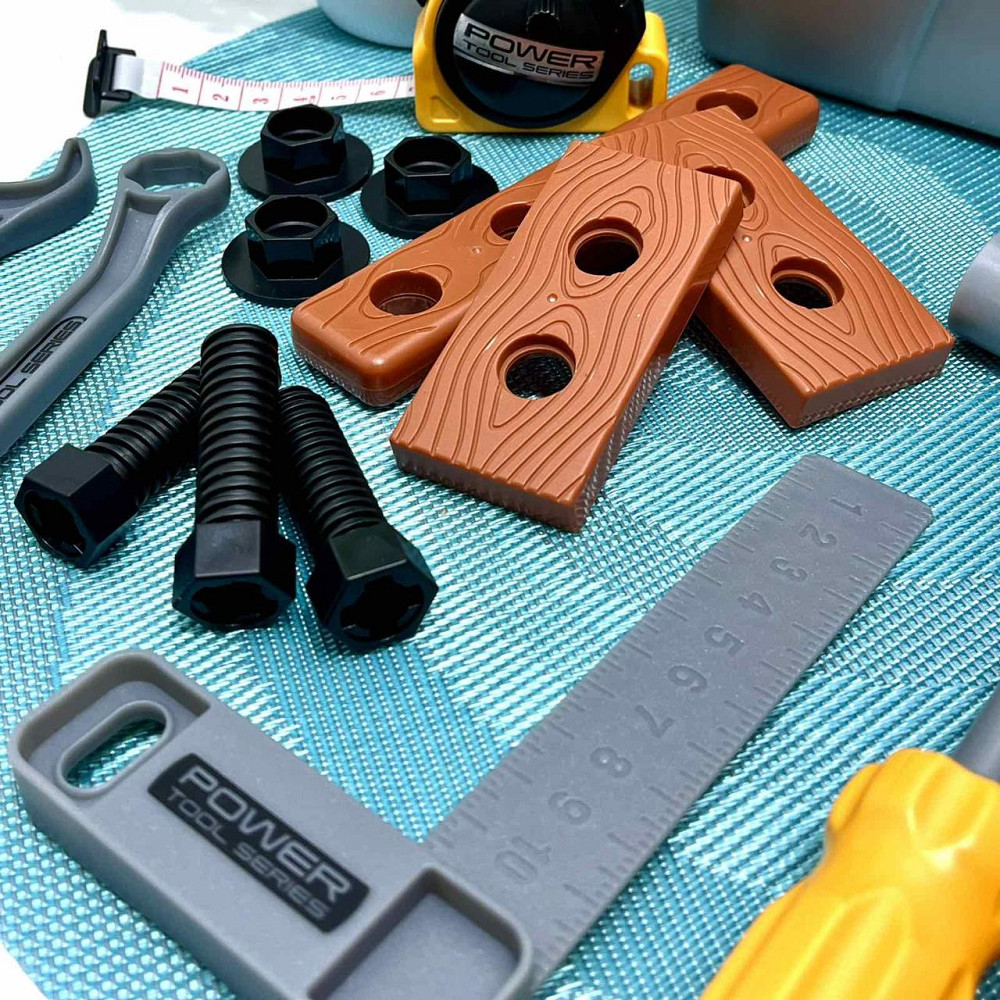 Набір інструментів молоток викрутка плоскогубці ключі гайки гайки в валізі Жовто-сірий (T010) Чернігів - фото 6