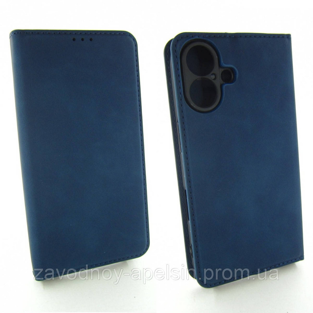 Чехол книжка iPhone 16 Защита камеры (синий) Одесса - изображение 1