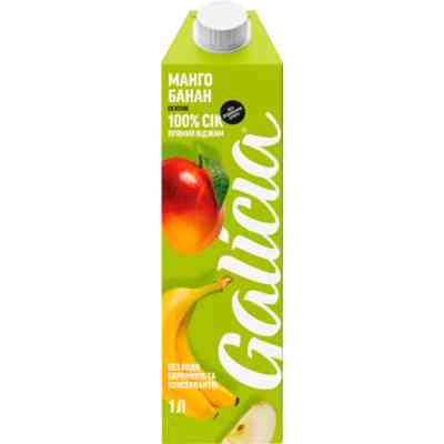 Сік Galicia Манго банан прямого віджиму 1 л (4820209563689) Вінниця