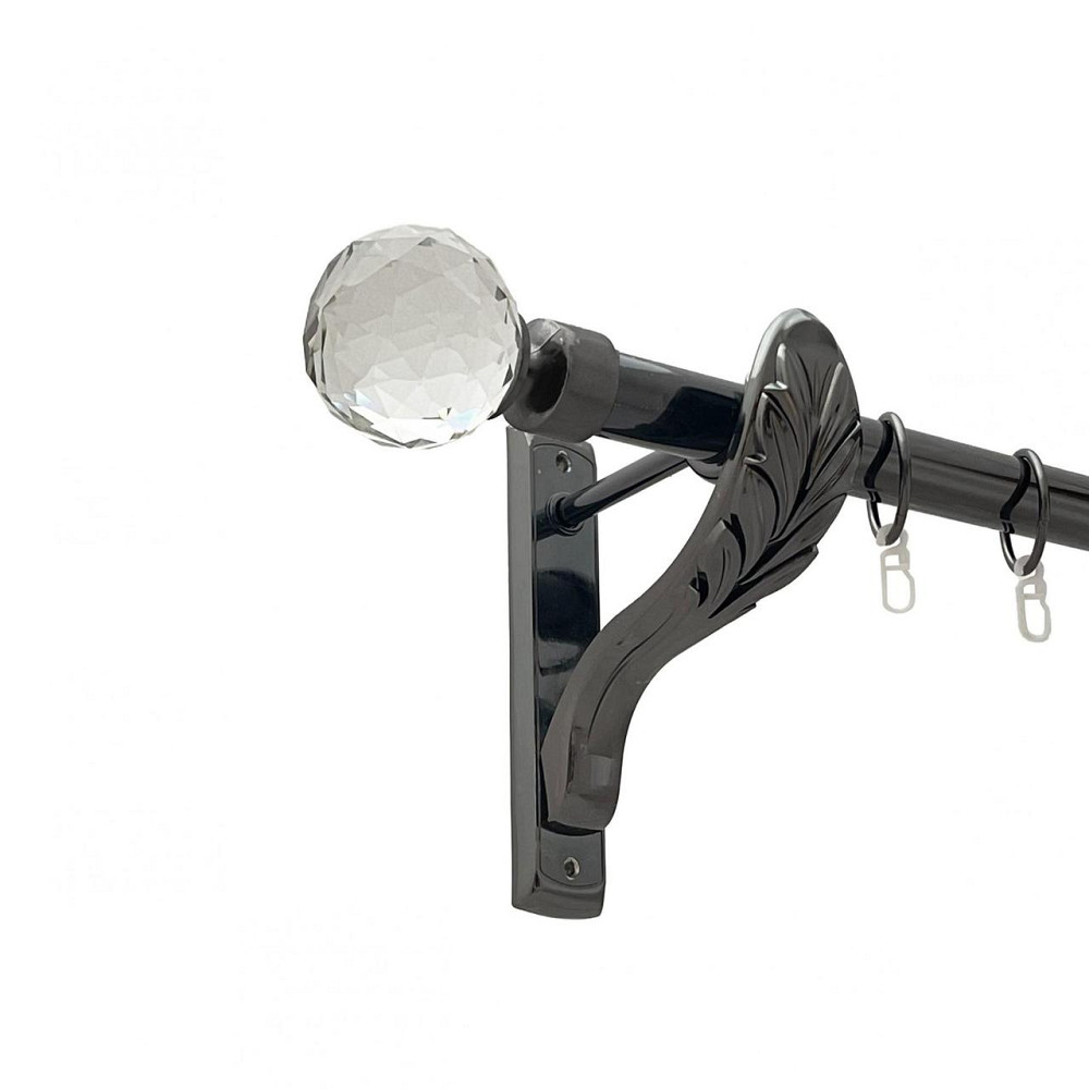 Карниз Orvit Люміера металевий однорядний ретро гладка труба кільце металеве Онікс 25 мм 200 см (00-00021452) Львів - фото 1