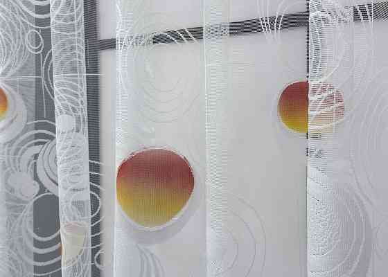 Тюль жакард VR-Textil № 1883т Арка на кухню колір білий 500х150 см (53-0085) Київ