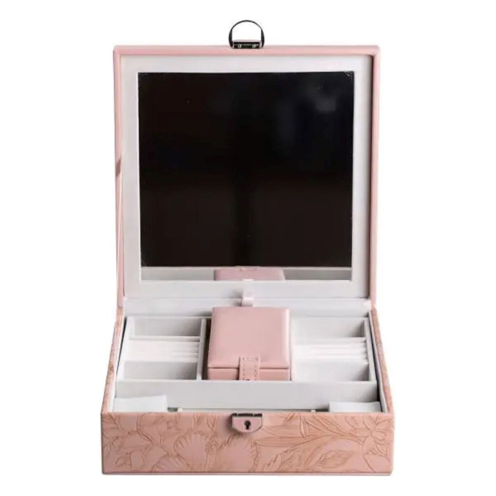 Yiwu Скринька для прикрас з еко шкіри 2 яруси із замком органайзер для ювелірних виробів HP-5-2 Коломыя - изображение 1