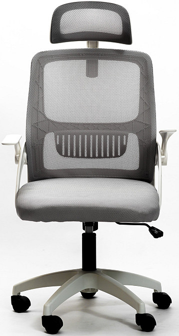 Кресло офисное Diego ErgoFlex сетка бело-серое Киев - изображение 6