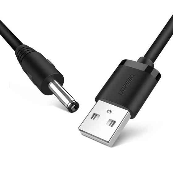 Кабель Ugreen USB 2.0 к DC 3.5x1.35mm US277(10376) (Черный, 1м) Николаев