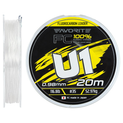 Флюорокарбон Favorite U1 FC 20m 35/0.98mm 116.8lb/52.97kg (1693.12.05) Вінниця - фото 1