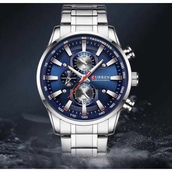 Чоловічий наручний класичний годинник Curren Pacific (Сріблястий) Вінниця - фото 5