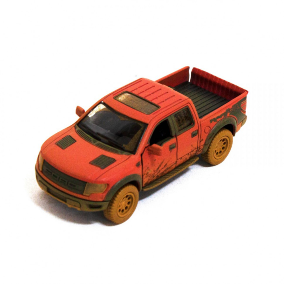 Детская модель машинки пикап Ford F-150 SVT Raptor-Supercrew Muddy Kinsmart KT5365WY инерционная, 1:46 Red Винница