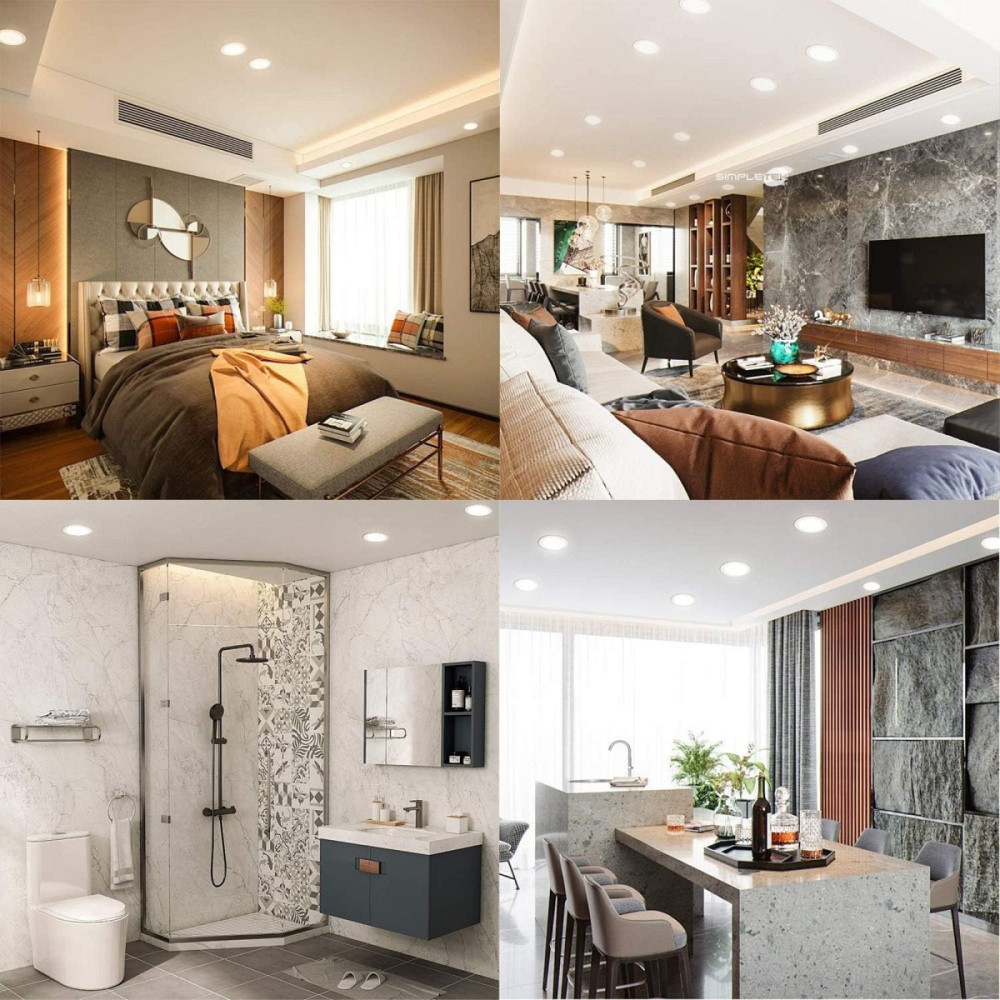 Світлодіодний вбудований прожектор тепле біле світло 4000K без регулювання яскравості 220V 6W UKawhi TD-601 Дніпро - фото 5