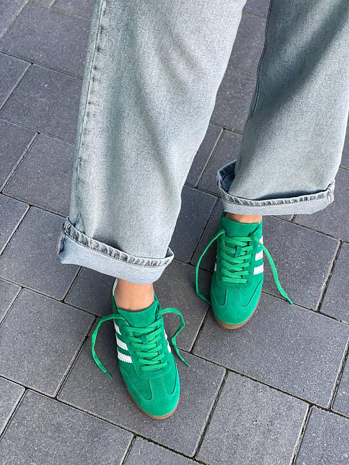 Кеди жіночі Notta bene зелені натуральна замша 37р.(K-0424) Коломия - фото 9