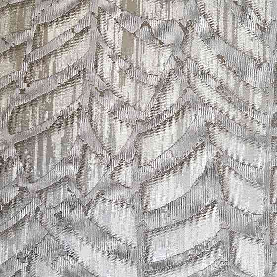 Шпалери метрові вінілові на флізелін Villa Marburg Lombardi геометрія абстракція листя сірі на сріблястому Київ