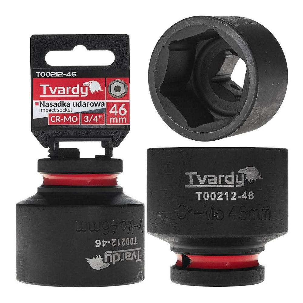 Головка ударна "Tvardy" з хром-молібденової сталі (Cr-Mo)  3/4"  6-гранна 46 мм Київ - фото 2