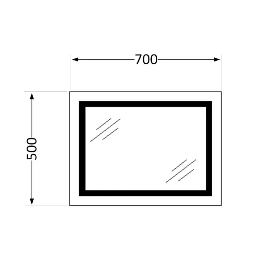 Зеркало Qtap Mideya (DC-F613) 700х500 с LED-подсветкой Touch, с антизапотеванием, диммером QT2078NCF7050W Киев