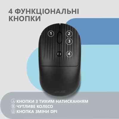 Мышка 2E MF218 Silent Wireless/Bluetooth Black (2E-MF218WBK) Винница