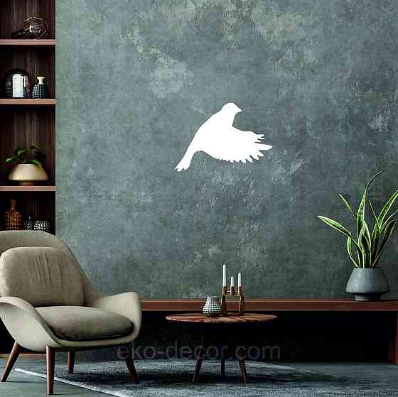 Декоративное настенное Панно «Птичка» Декор на стену(цена за 1шт) 20*14 см, Белый Киев